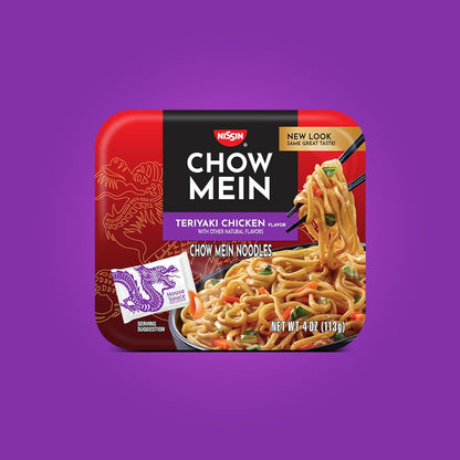 Nissin Chow Mein Teriyaki, Chicken, 4 Ounce (Pack of 8)